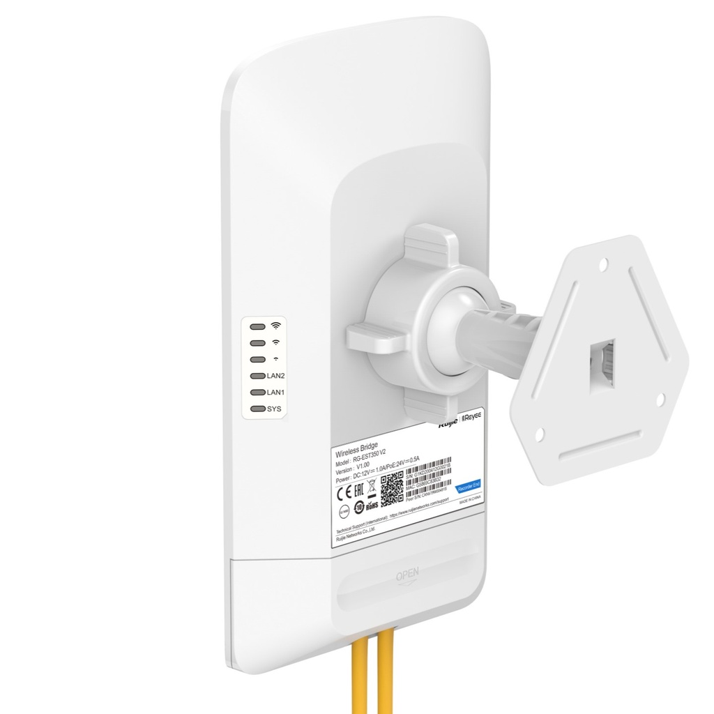 واي فاي جسر لمسافة 5 كيلو RG-EST350 V2, 5GHz Dual-stream 802.11ac Wireless Bridge
