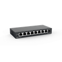 سويتش جيجابت غير مُدار بـ 8 منافذ، 8 منافذ جيجابت RJ45، هيكل فولاذي