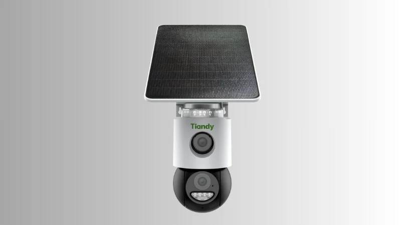 كاميرا تياندي متحركه وثابته بعدستين بدقة 6 ميجا بكسل، ملونة، مع اتصال 4G وتدعم الطاقة الشمسية