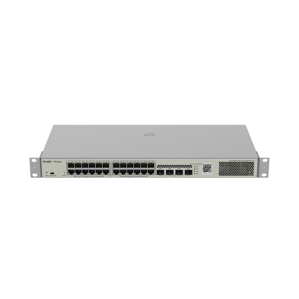 سويتش جيجابت في الثانية 24 منافذ و 4SFP- POE -و كلاود مدى الحياة من Reyee