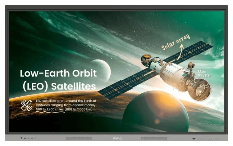 شاشة تفاعلية من سلسلة Essential من نوع BenQ RE8603A، بحجم 86 بوصة، وبدقة 4K، مع نظام أندرويد مدمج.