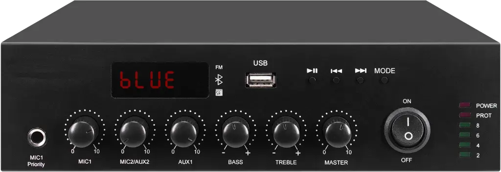 60W Mini Digital Mixer Amplifier with USB & Bluetooth