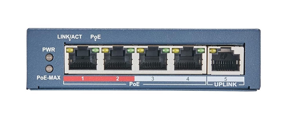 HIKVISION LONG REACH 4 PORT POE SWITCH UP TO 250 METERS,  58 WATTS