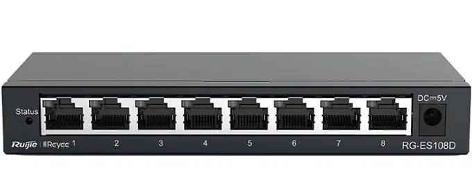 8-Port Gigabit unmanaged Switch, 8 Gigabit RJ45 Ports ,Steel Case