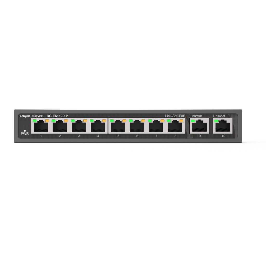 Reyee 8-Port 100Mbps Switch with Lifetime Cloud POE