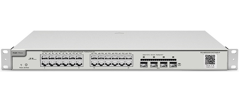 24-Port L2 Managed 10G Switch, 24 Gigabit RJ45 Ports, 4 *10G SFP+ Slots,19-inch Rack-mountable Steel Case