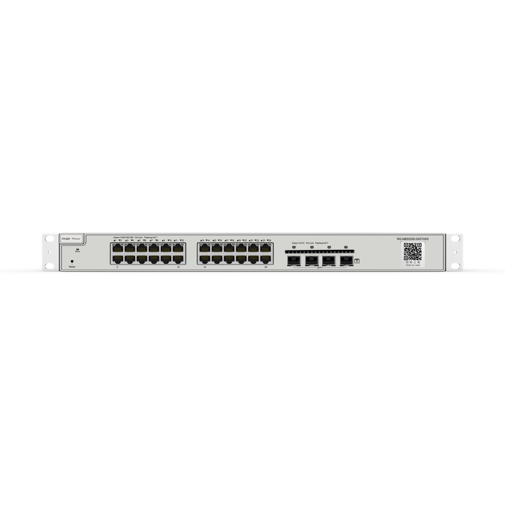 24-Port L2+ Managed 10G Switch, 24 Gigabit RJ45 Ports, 4 *10G SFP+ Slots,19-inch Rack-mountable Steel Case, Static Routing