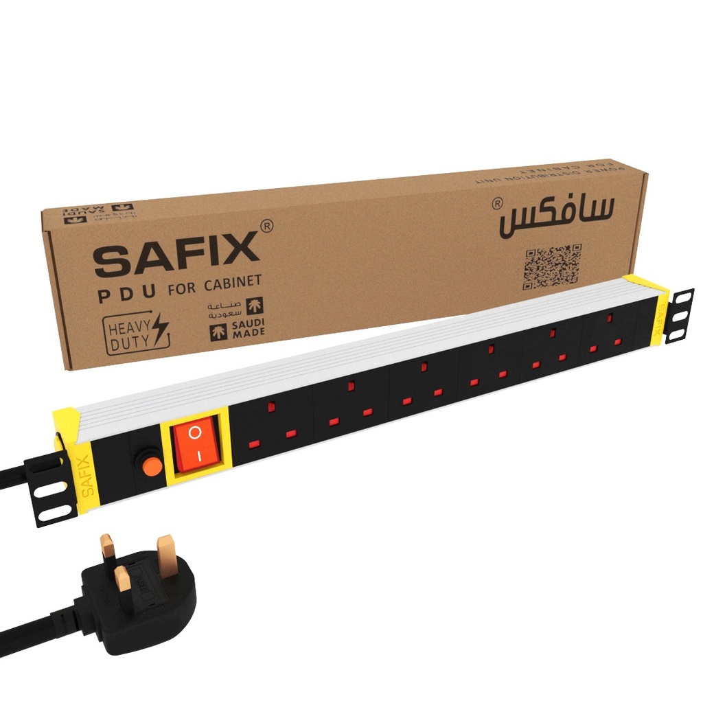 توصيلة كهربائية من سافكس 6 مداخل   safix pdu 820