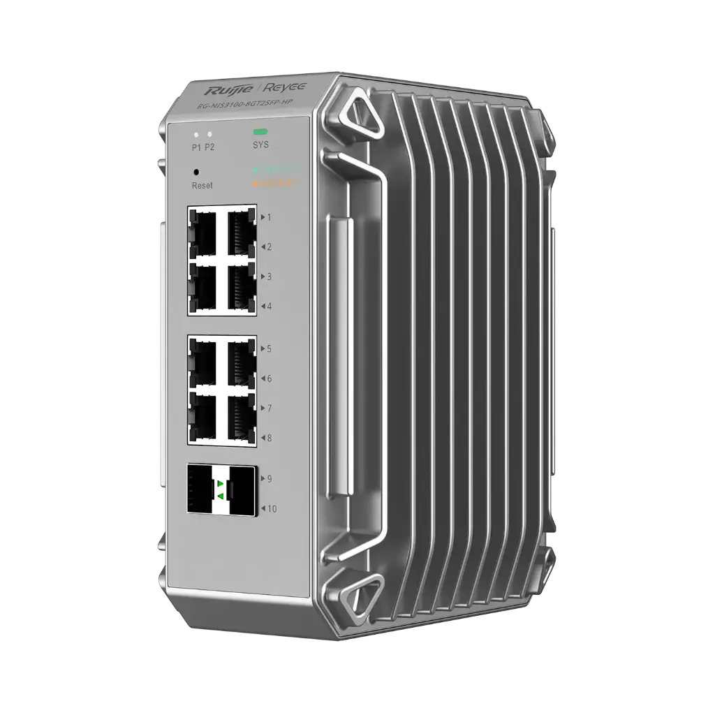 سويتش Ruijie True Industrial-Grade 2SFP مصمم خصيصًا للبيئات القاسية