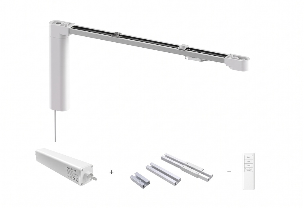 5m Track of 82 Style Smart Curtain Kit (curtain motor + remote control + track + accessories)