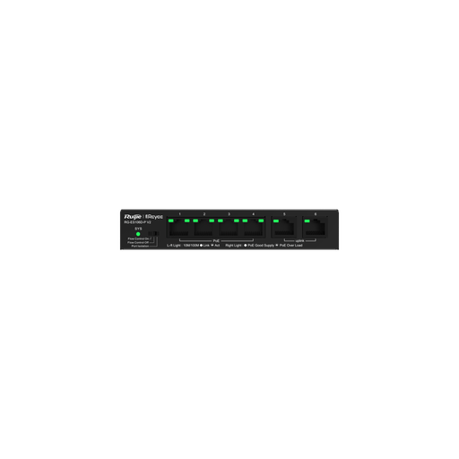 4-Port 10/100Mbps + 2 Uplink port 10/100Mbps, 4 of the ports support PoE/PoE+ power supply. Max PoE power budget is 58W, unmanaged switch, desktop