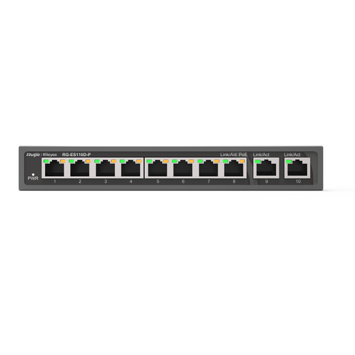 Reyee 8-Port 100Mbps Switch with Lifetime Cloud POE