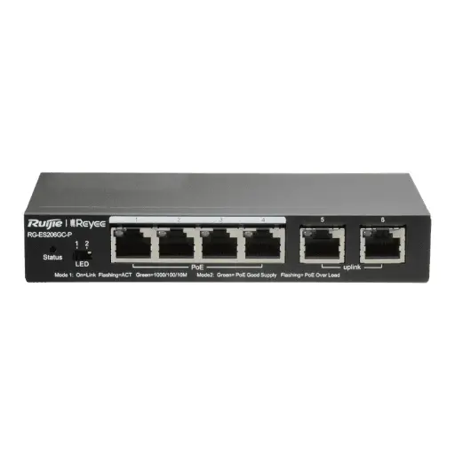 Reyee 6 Ports Gigabit Switch POE and Lifetime Cloud