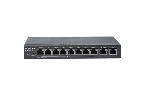 Reyee 10-Port Gigabit Router with 4-Line Integration, POE and Lifetime Cloud