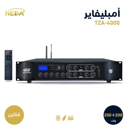 NEDA TZA-4000 TOW Channel 400W AMPLIFIER 100W